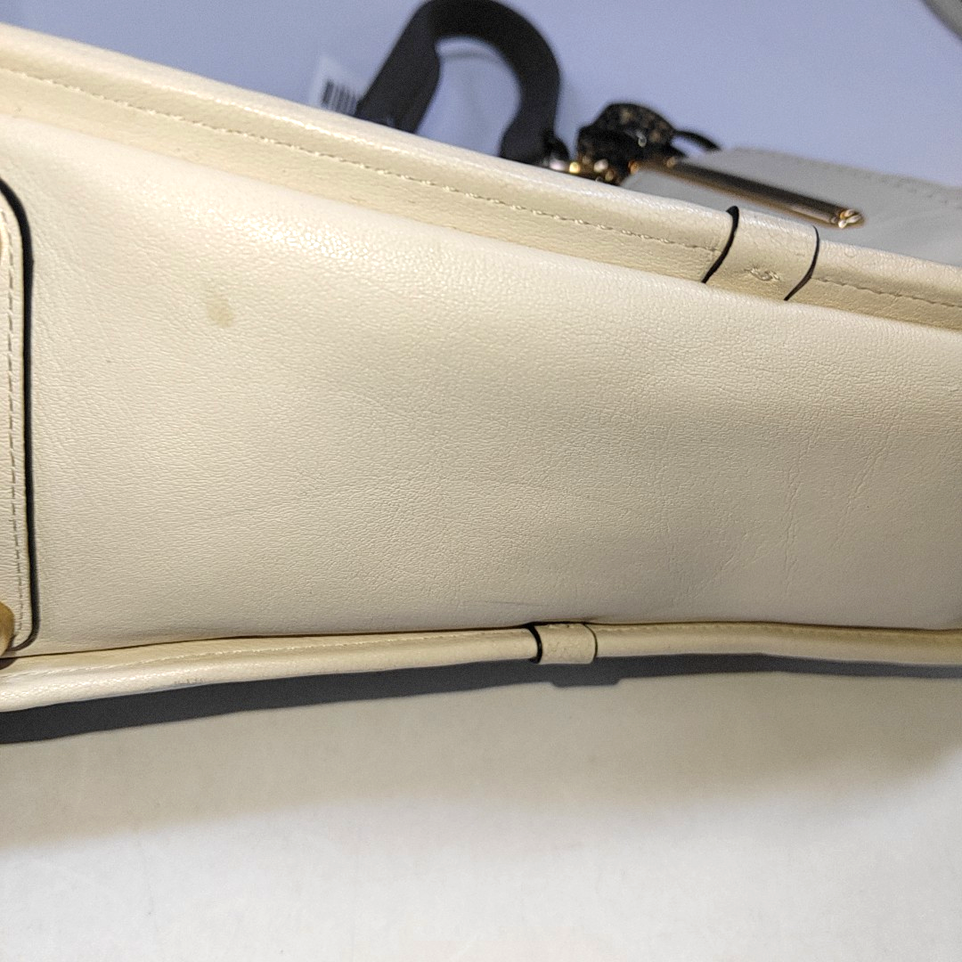 COACH DREAMER Beige Leather Single Shoulder Bag Handbag Crossbody Golden hardware Removable shoulder strap-(SKU)-940749659