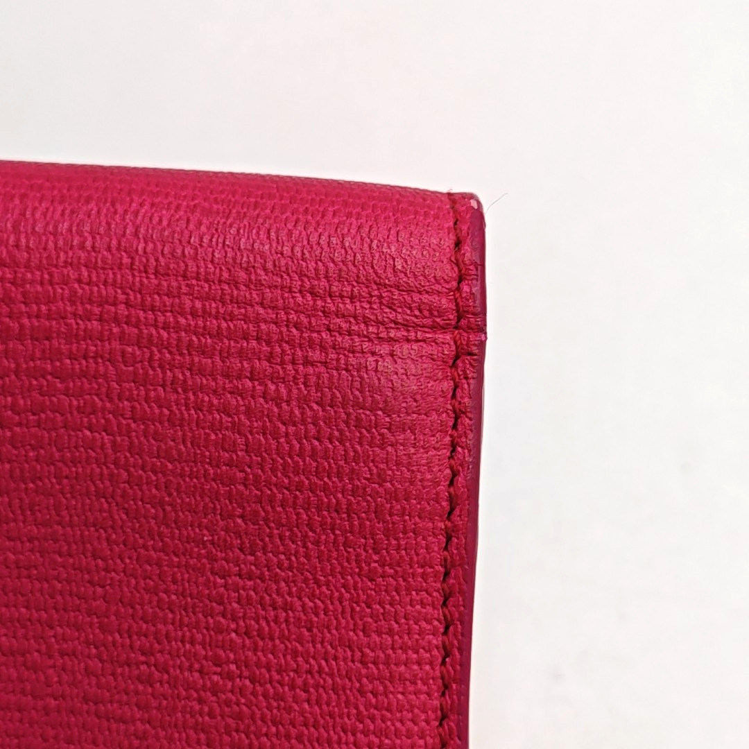 YSL CHYC Y LIGNE Fuchsia Leather Clutch Golden hardware-(SKU)-940540756