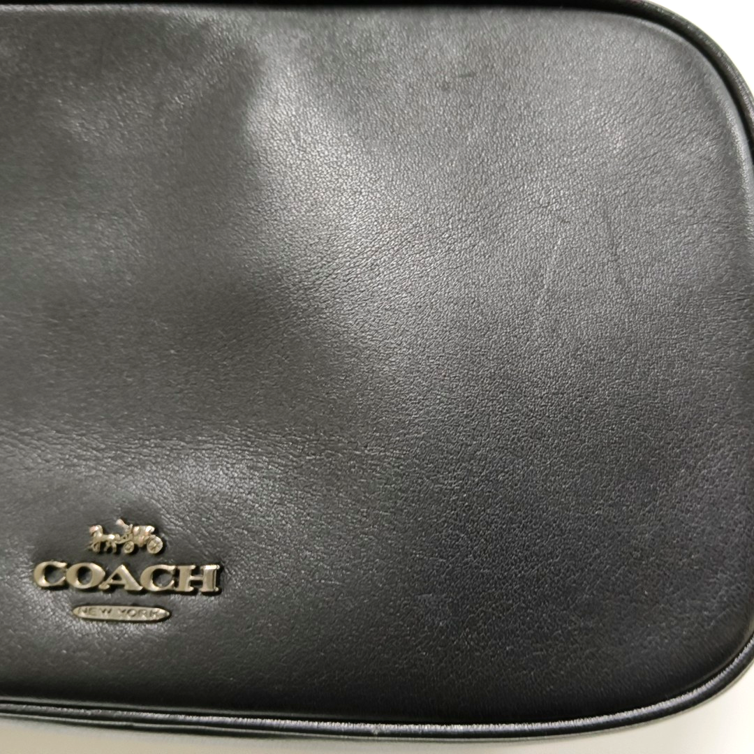 COACH SADIE Black Leather Stud Embossed Crossbody Shoulder Bag Black hardware Removable shoulder strap-(SKU)-13028836