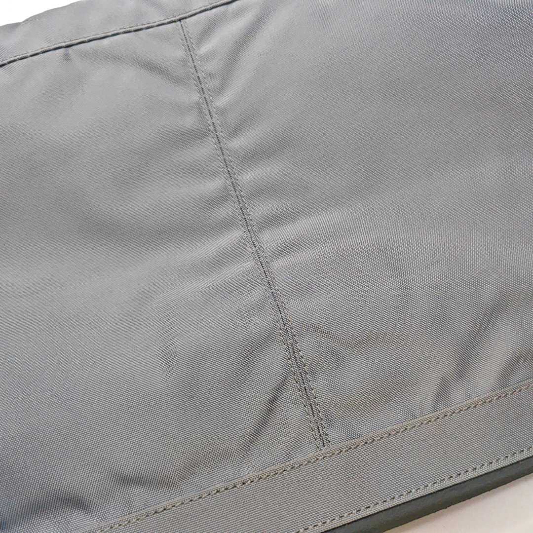 BALENCIAGA Classic City Gray Canvas Studs Clutch Silver Hardware-(SKU)-935826835