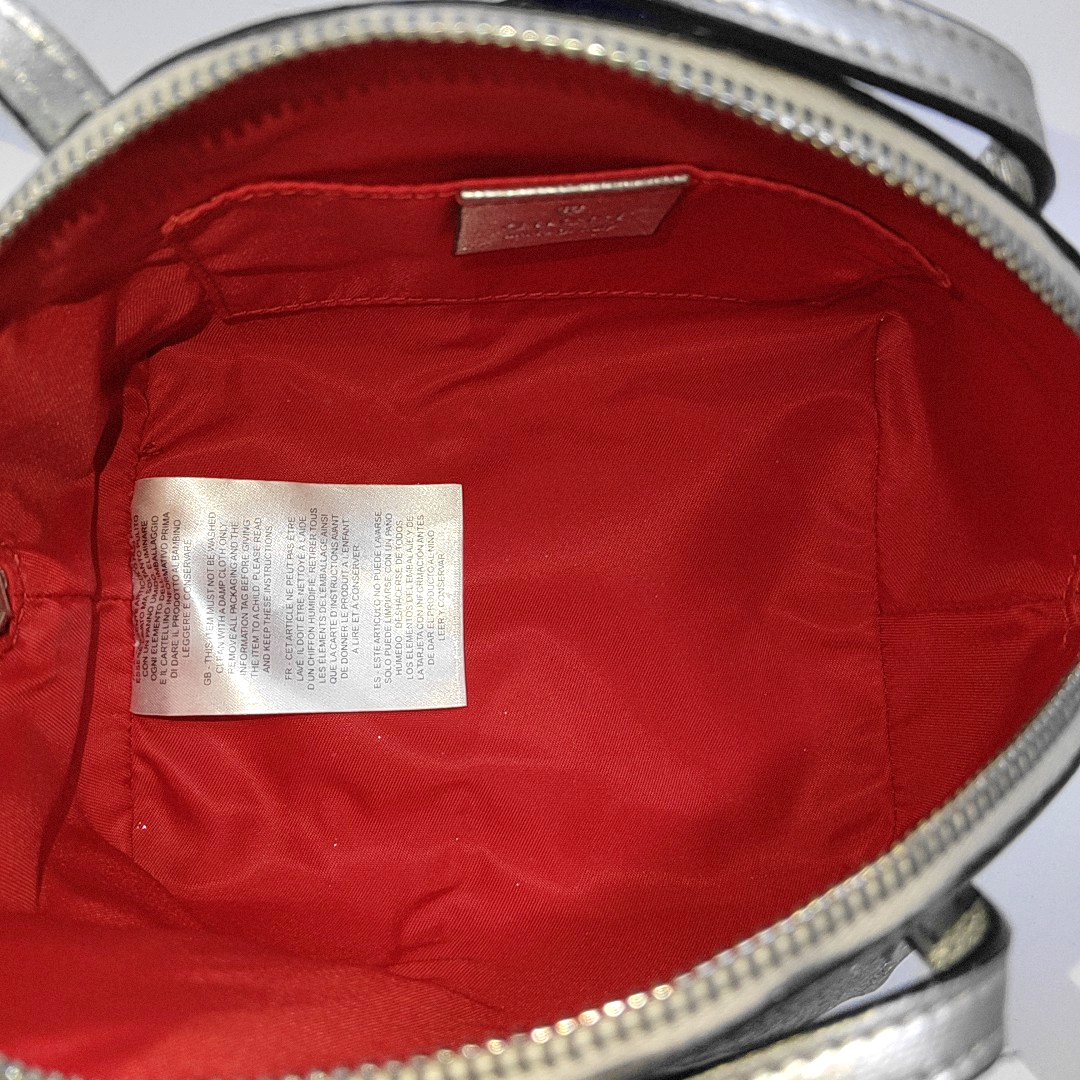 GUCCI Silver cowhide patchwork handbag Silver Hardware-(SKU)-939895512