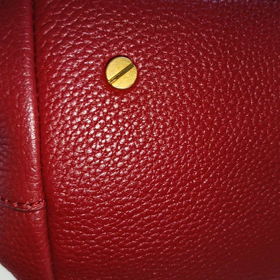 TORY BURCH Britten Red Cowhide Single Shoulder Bag Golden hardware-(SKU)-14400670