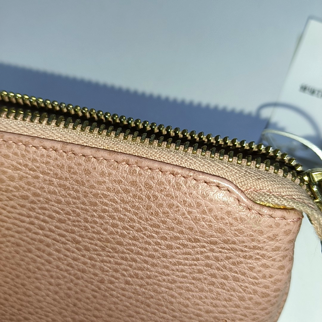 GUCCI Pink Cowhide Pocketbook Golden hardware-(SKU)-935685541