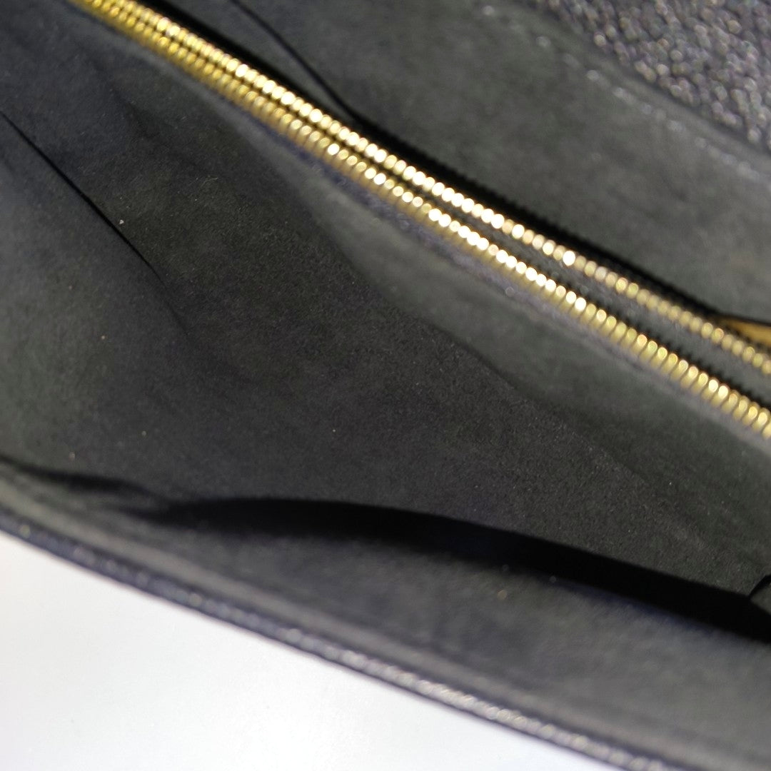 LOUIS VUITTON MADELEIN Black Calfskin Monogram Embossed Crossbody Bag, Shoulder Bag, Handle Bag with Detachable Strap, Golden Hardware-(SKU)-969077073