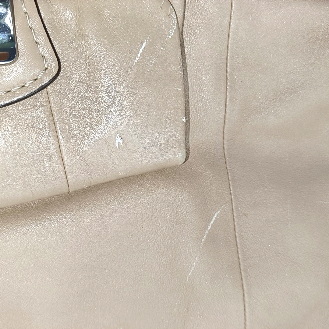 COACH Khaki Leather Single Shoulder Bag Tote Bag Crossbody Bag Silver Hardware Removable shoulder strap-(SKU)-929318439