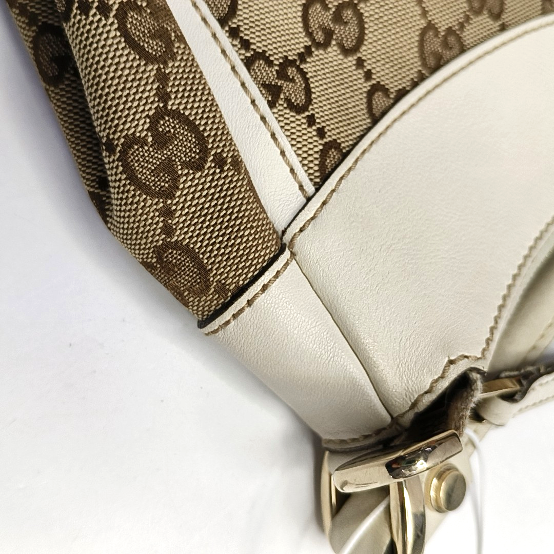 GUCCI D-Ring Large size Brown Canvas Monogram Handbag Single Shoulder Bag Golden hardware-(SKU)-953121476
