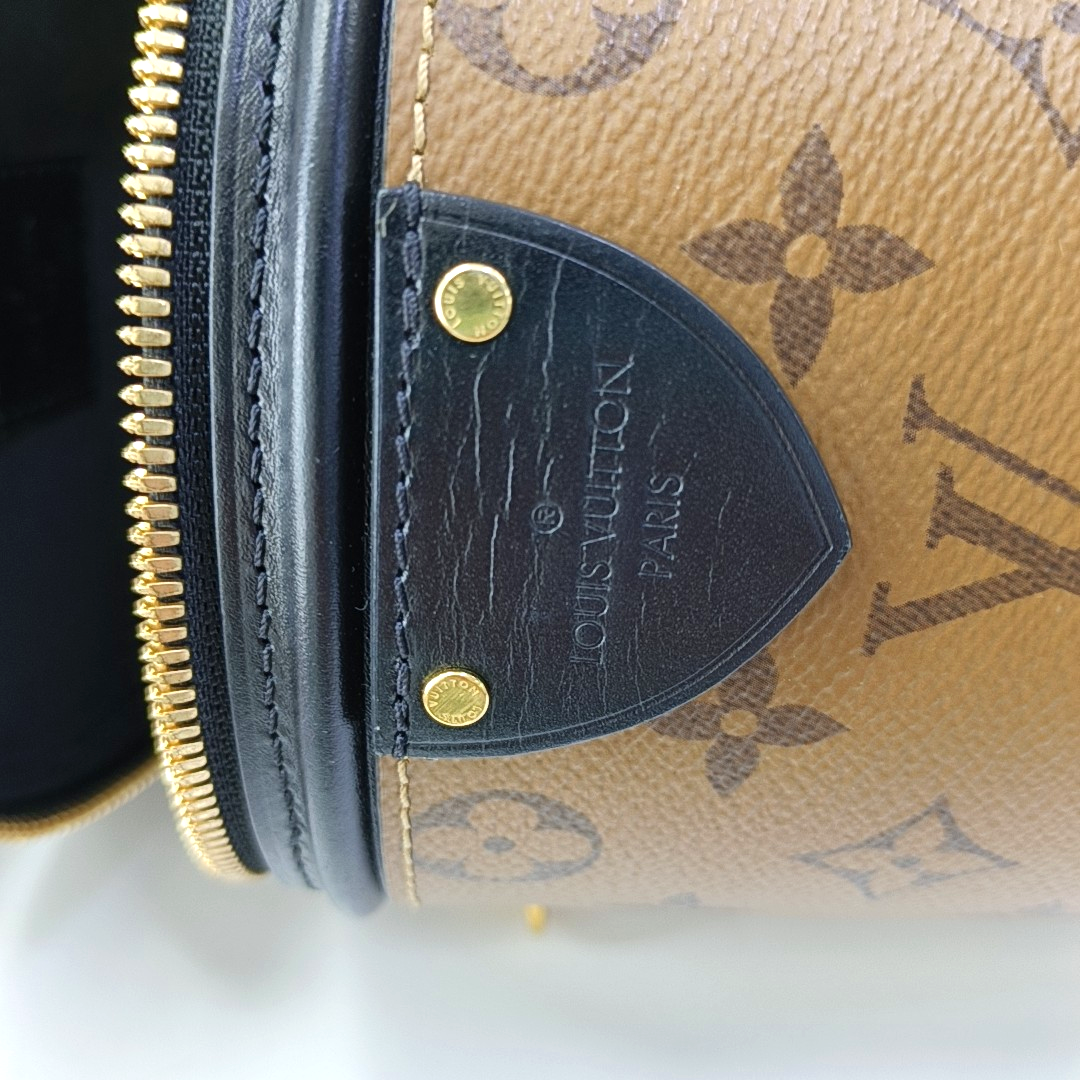 LOUIS VUITTON CANNES Small Brown Coated Canvas Monogram Empreinte Shoulder Bag Tote Crossbody Bag Detachable Strap-(SKU)-959331386