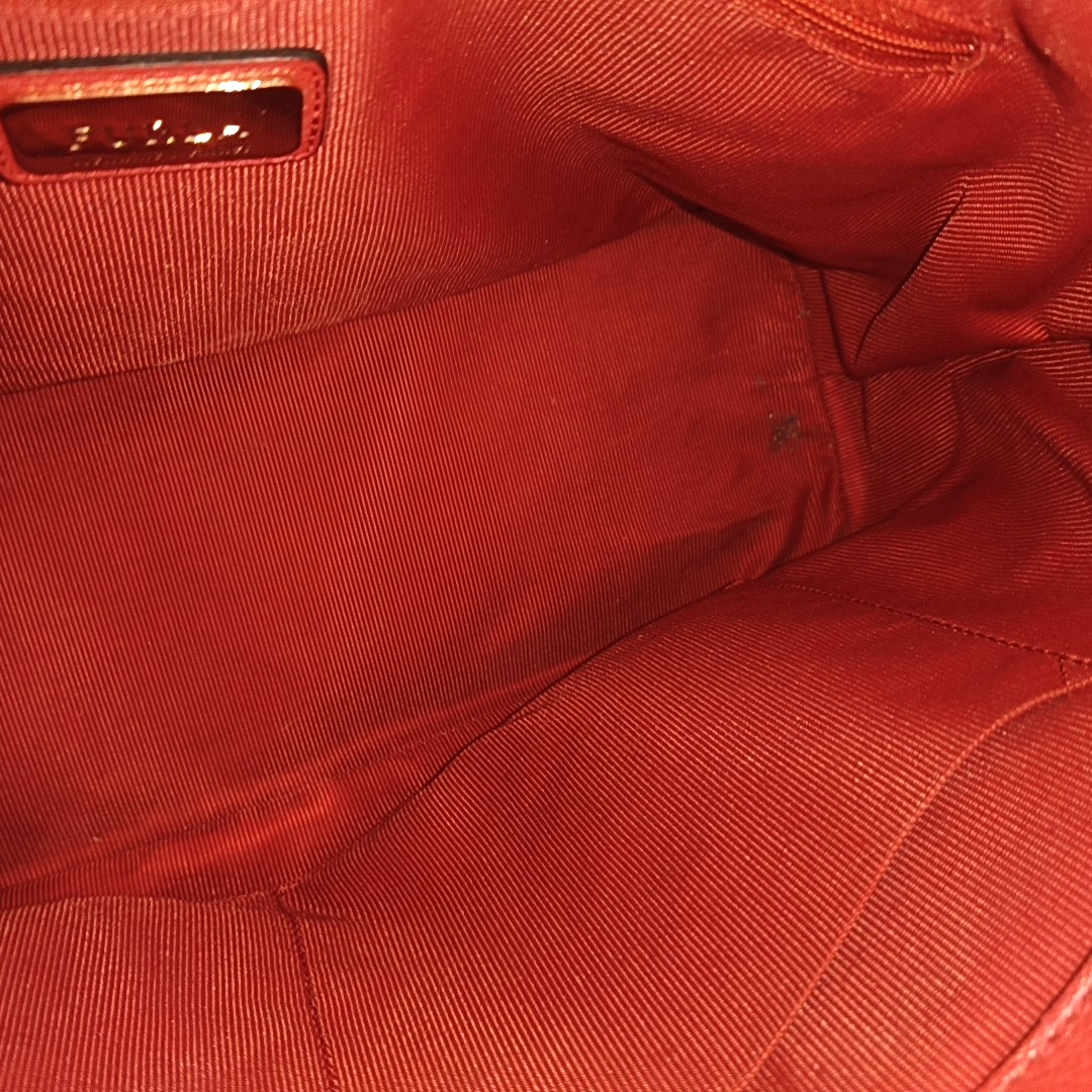 FURLA Tote bag Red Leather Crossbody Bag Handbag Single Shoulder Bag Golden hardware Removable shoulder strap-(SKU)-940601007