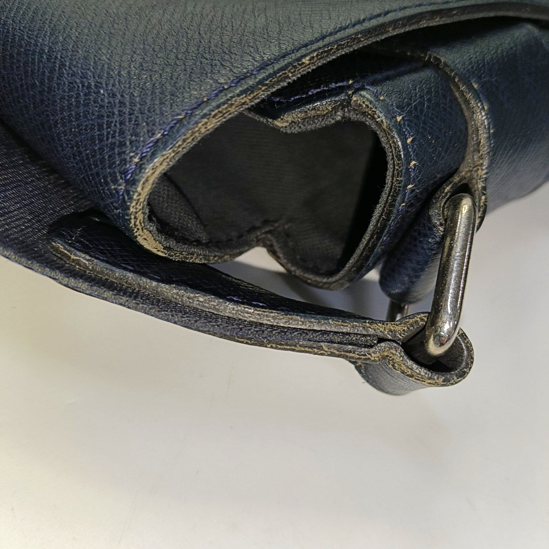 LOUIS VUITTON BOREAL Dark Blue Cowhide Single Shoulder Bag Crossbody Bag Silver Hardware-(SKU)-931854532