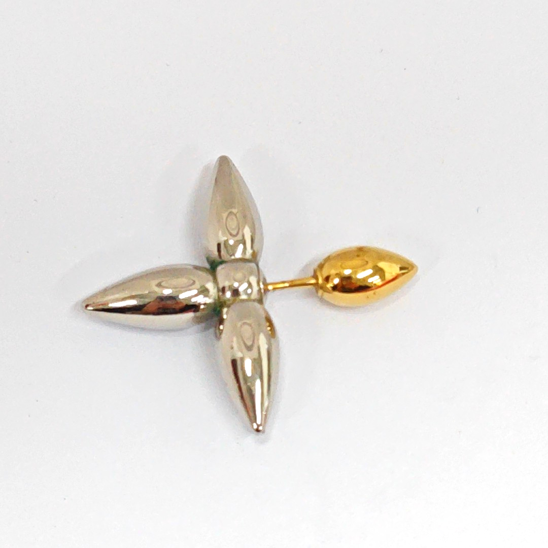 LOUIS VUITTON LOUISETTE Silver Alloy Stud Earrings-(SKU)-944140395