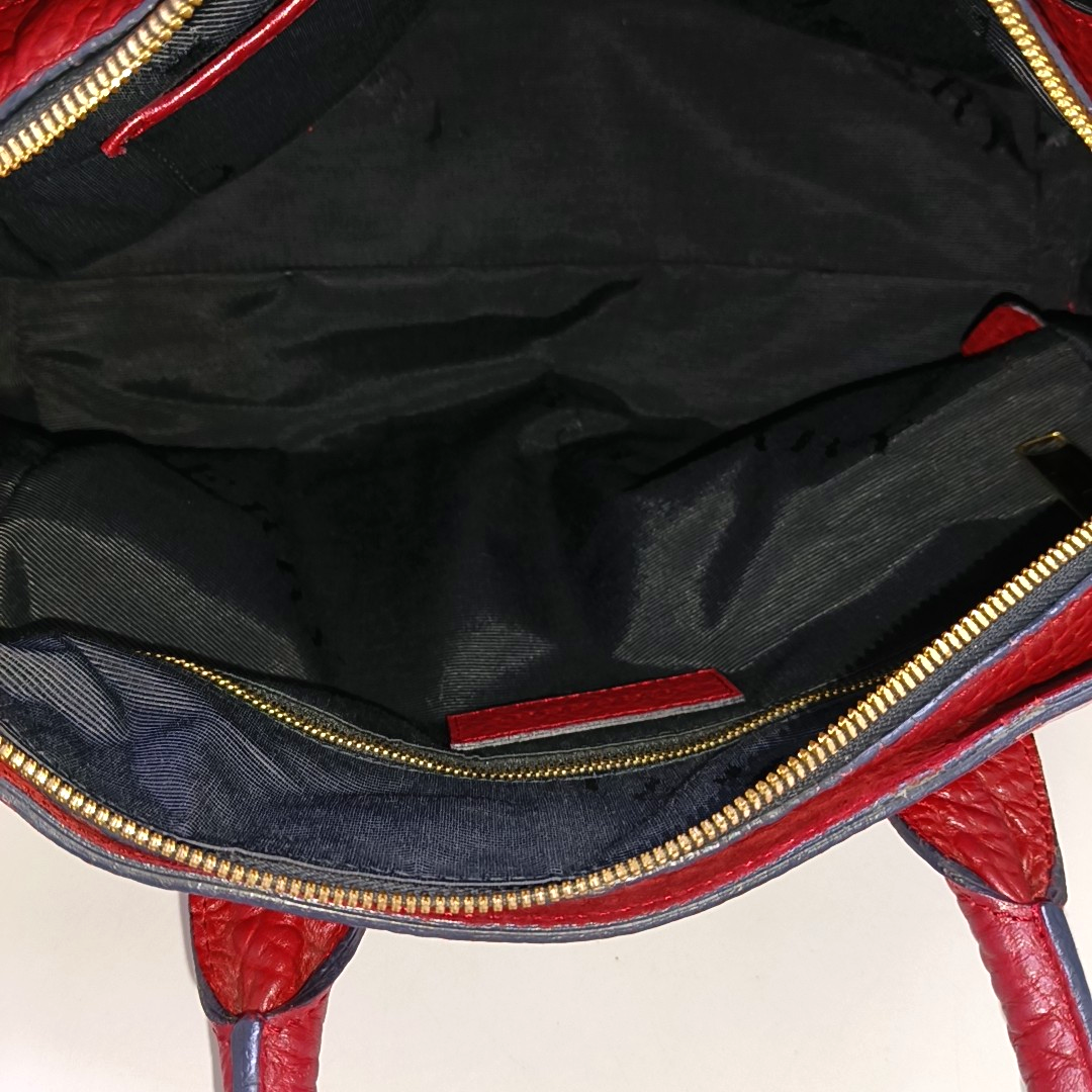 BURBERRY Red Cowhide Embossed Single Shoulder Bag Handbag Crossbody Golden hardware Removable shoulder strap-(SKU)-955432116