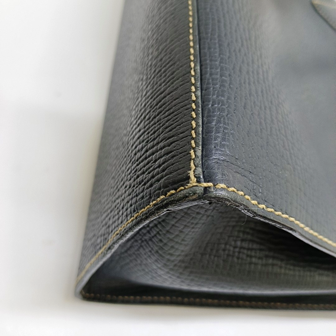 LOEWE Dark Blue Cowhide Single Shoulder Bag Handbag Golden hardware-(SKU)-954940075