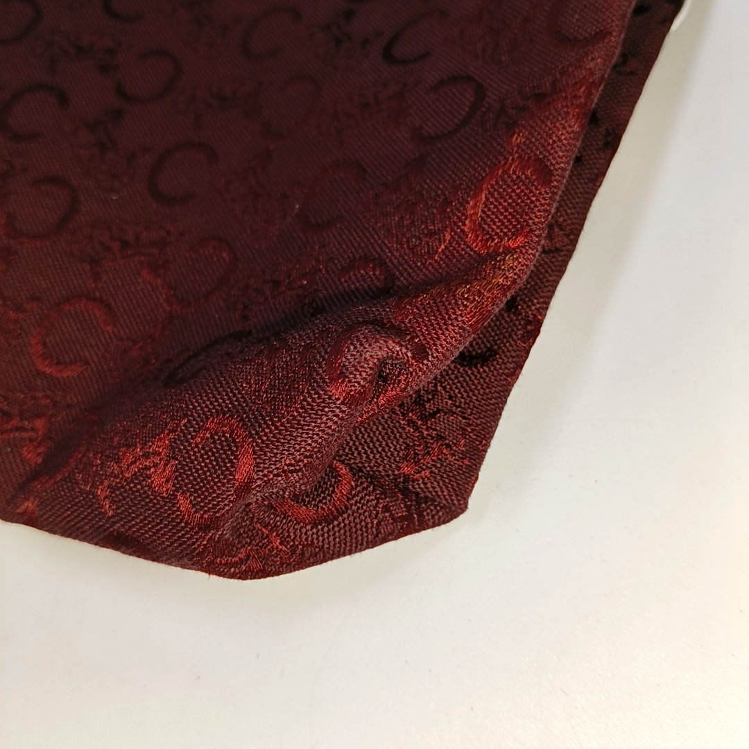 CELINE Red Fabric Jacquard Handbag Silver Hardware-(SKU)-942434157