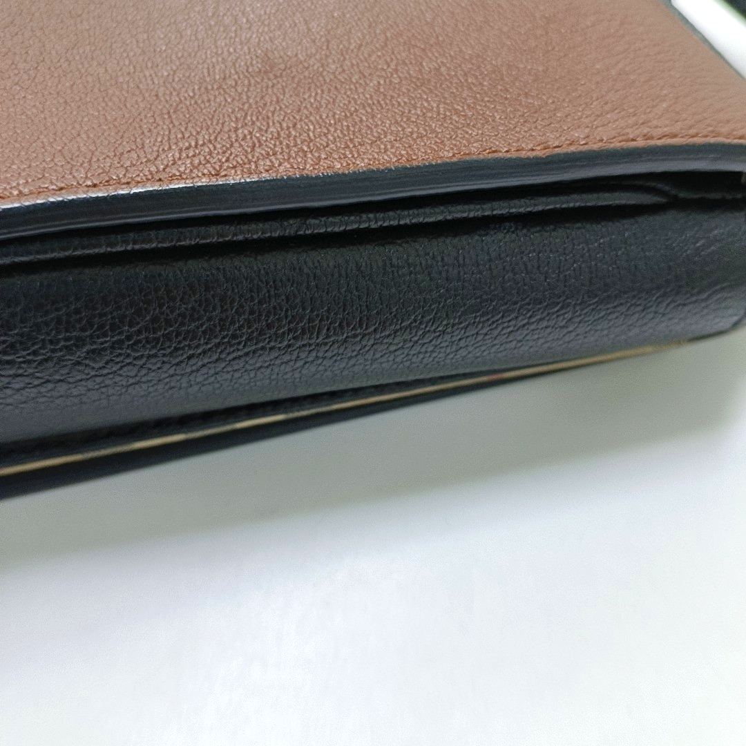 BURBERRY D-Ring Brown Leather Crossbody Single Shoulder Bag Silver Hardware Removable shoulder strap-(SKU)-952390772