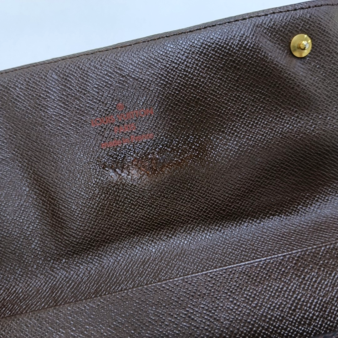 LOUIS VUITTON GRAPHITE LONG Brown Coated Canvas Checkered Wallet Golden hardware-(SKU)-959718998