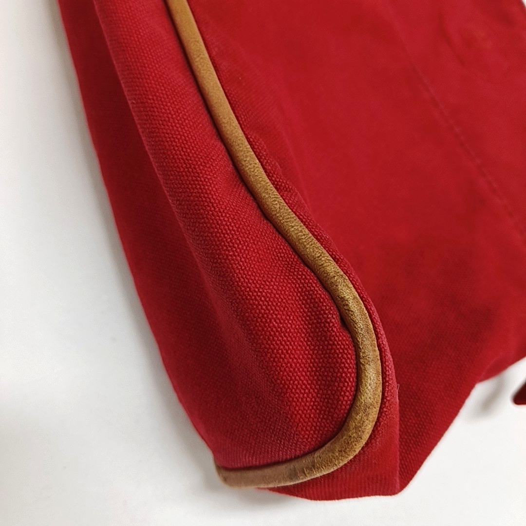 HERMÈS Bolide Medium size Flag Red Canvas Embroidered Handbag Golden hardware-(SKU)-959737695