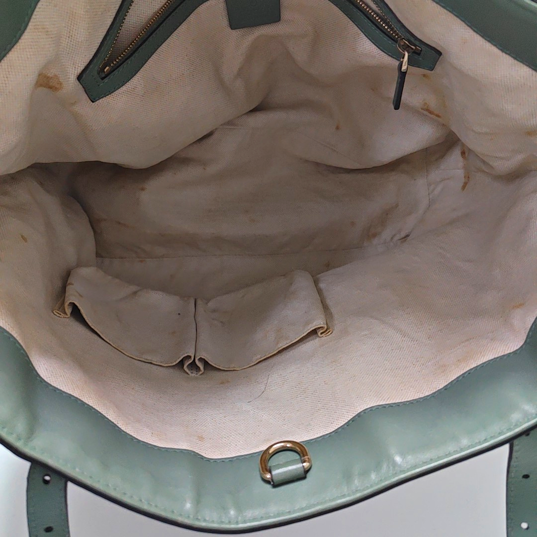 GUCCI Microguccissima Green Cowhide Old Flower Single Shoulder Bag Golden hardware-(SKU)-956277311
