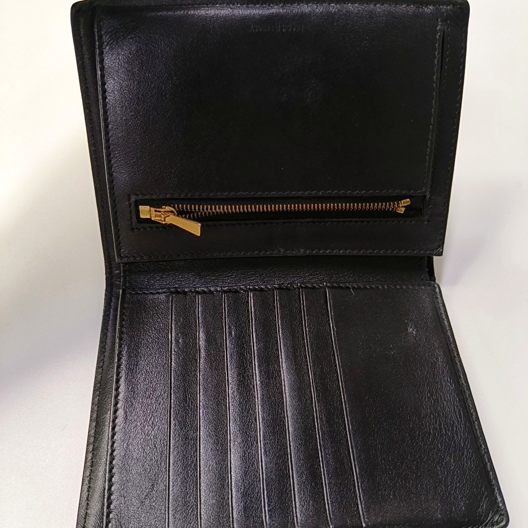CELINE Medium size Black Cowhide Wallet Golden hardware-(SKU)-957043461