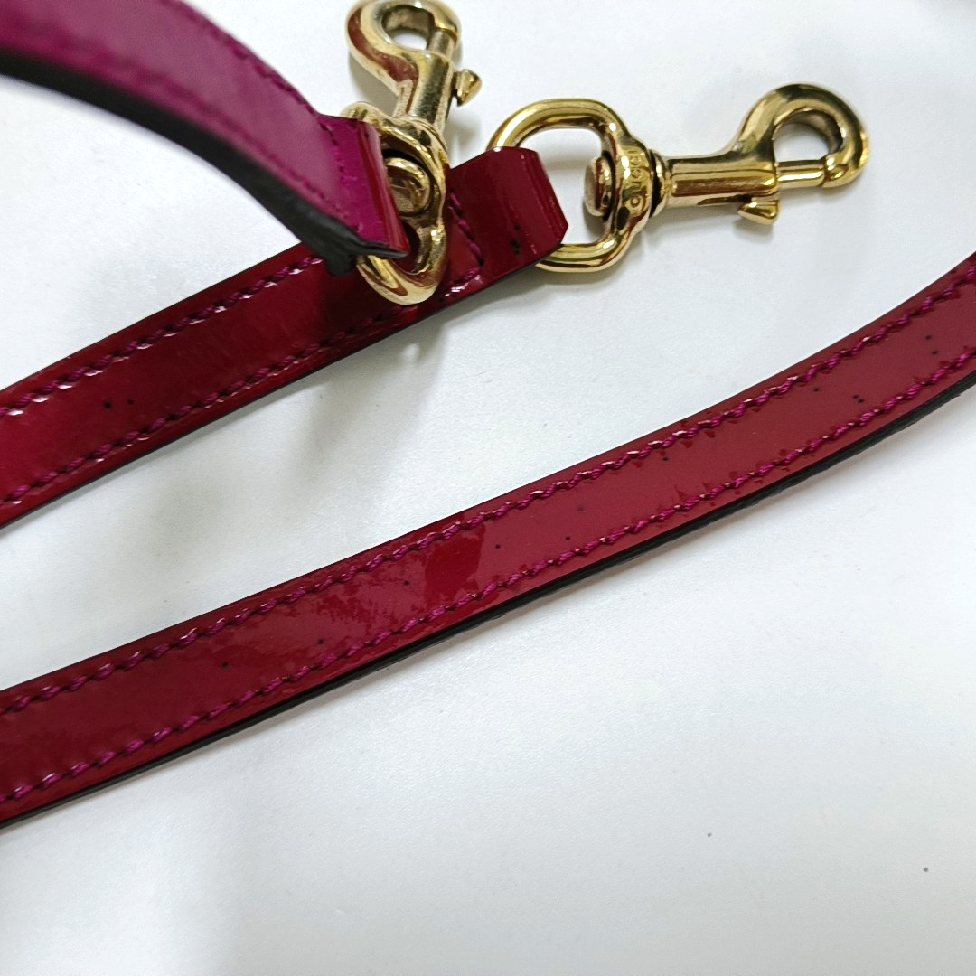 GUCCI Microguccissima Fuchsia Leather Monogrammed Crossbody Shoulder Bag Handbag Golden hardware Removable shoulder strap-(SKU)-959657436