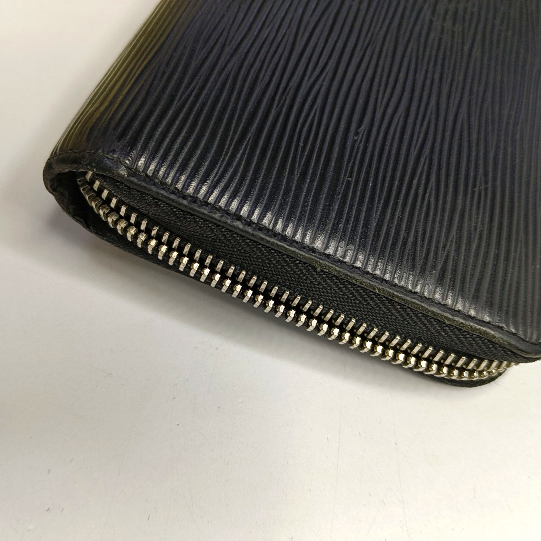 LOUIS VUITTON BlackEPI牛皮水波纹钱包 Silver Hardware-(SKU)-942990730