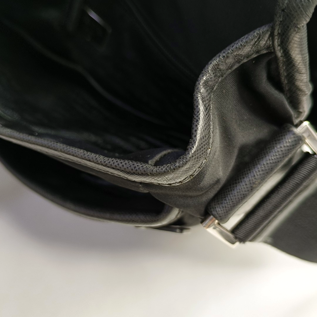 PRADA Black Nylon Single Shoulder Bag Crossbody Bag Silver Hardware-(SKU)-954414851
