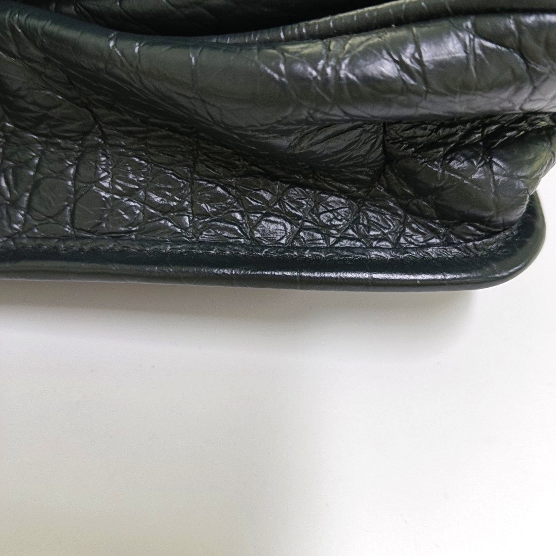 YSL NIKI Small Dark Grey Calfskin Plaid Quilted V-Shape Shoulder Bag Palladium Hardware-(SKU)-966844525