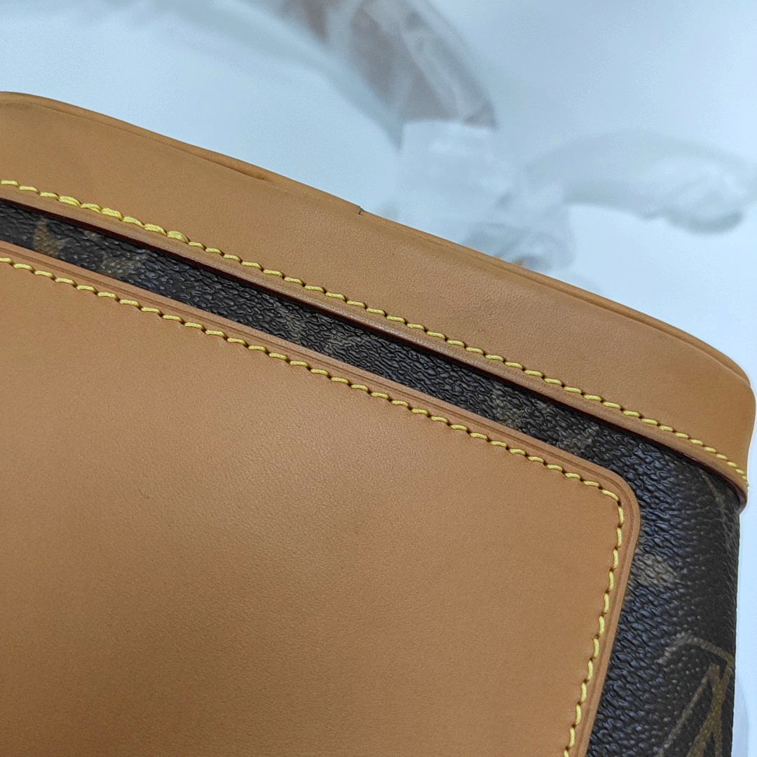 LOUIS VUITTON MILK BOX Brown Coated Canvas Monogram Crossbody Bag Shoulder Bag Handbag Golden Hardware-(SKU)-953568177