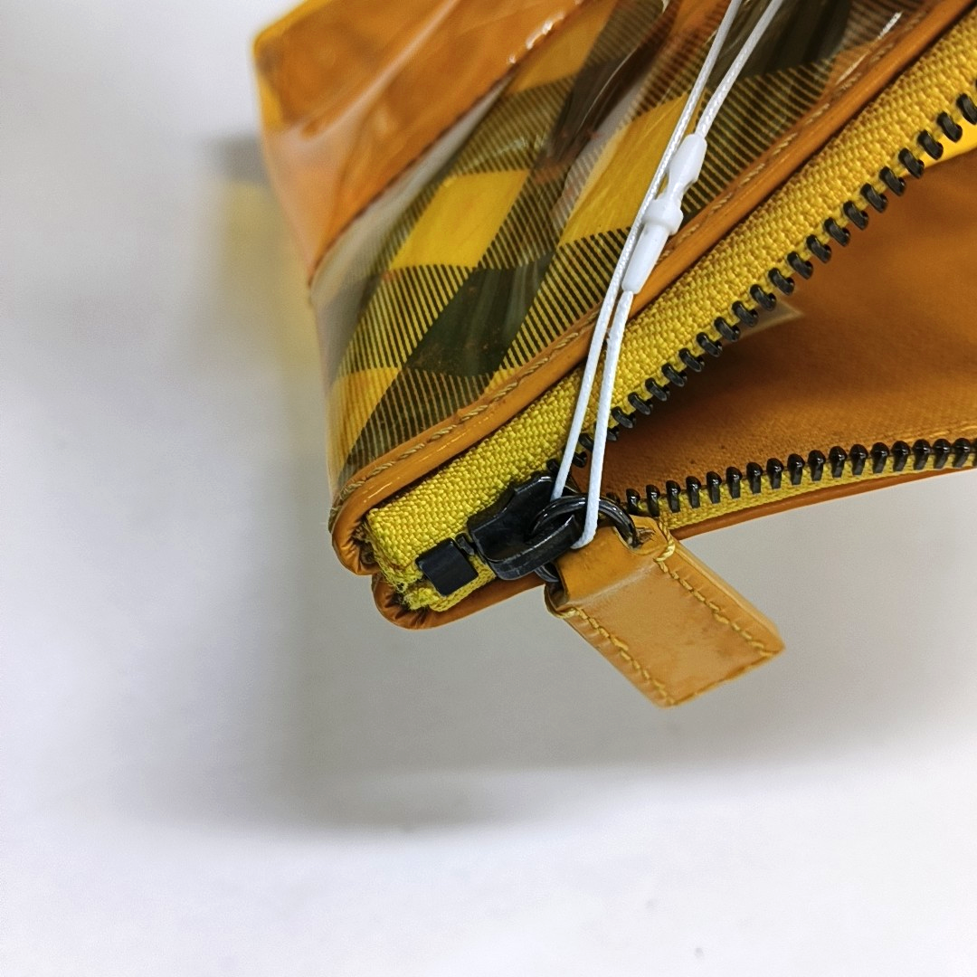 BURBERRY Yellow Special Material Printed Clutch Black hardware-(SKU)-948078724