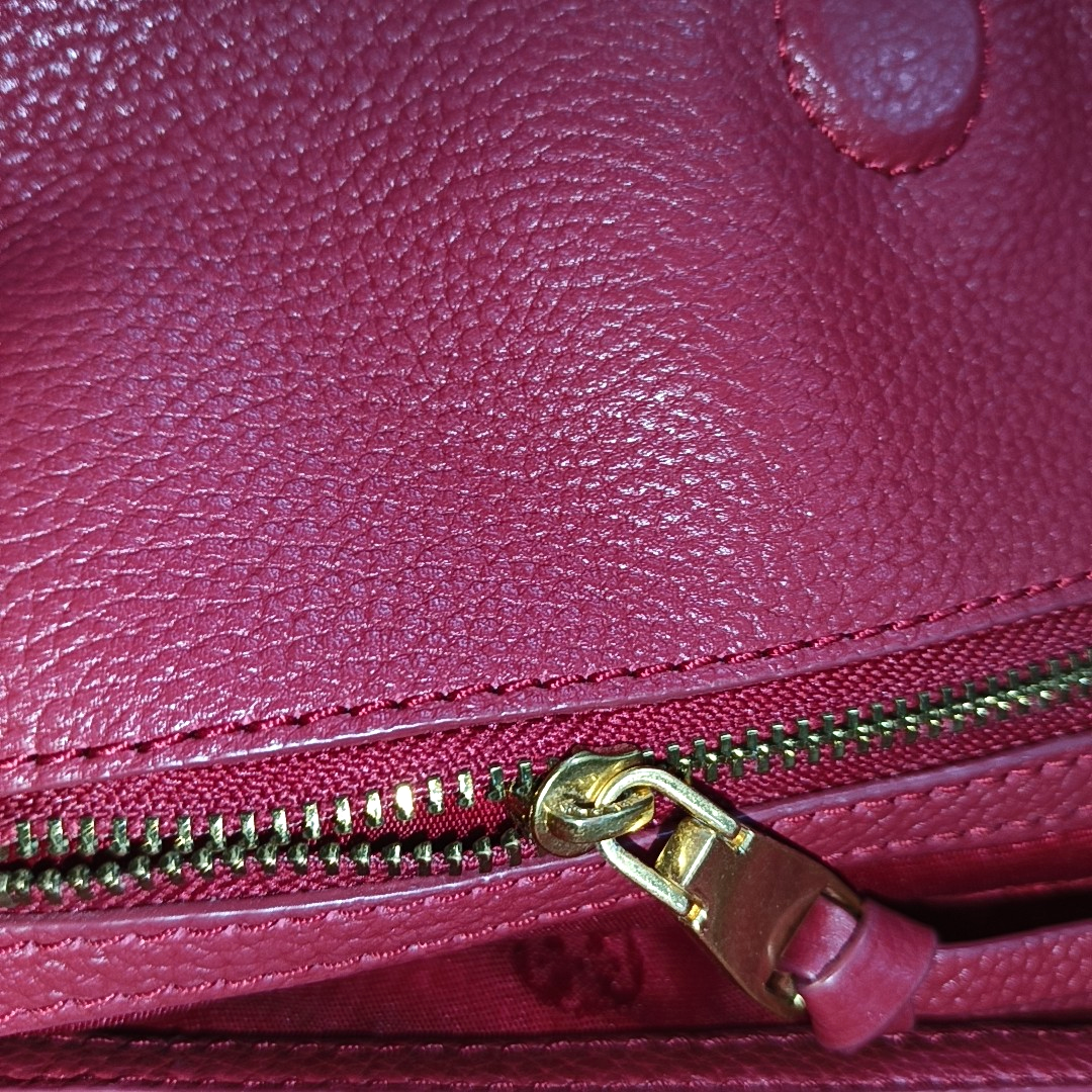 TORY BURCH Britten Red Cowhide Single Shoulder Bag Golden hardware-(SKU)-14400670