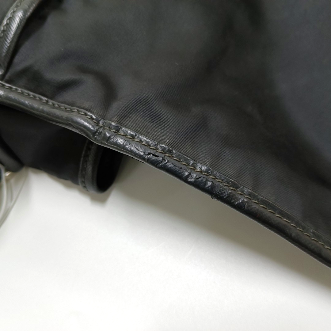 PRADA Black Nylon Crossbody Bag Single Shoulder Bag Silver Hardware-(SKU)-953408479