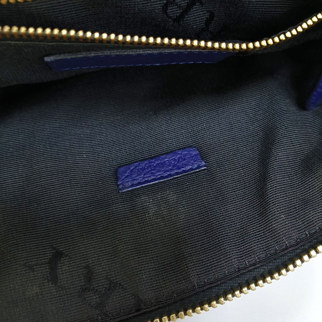 BURBERRY Harrogate Dark Blue Leather Crossbody Shoulder Bag Golden hardware Removable shoulder strap-(SKU)-942274360