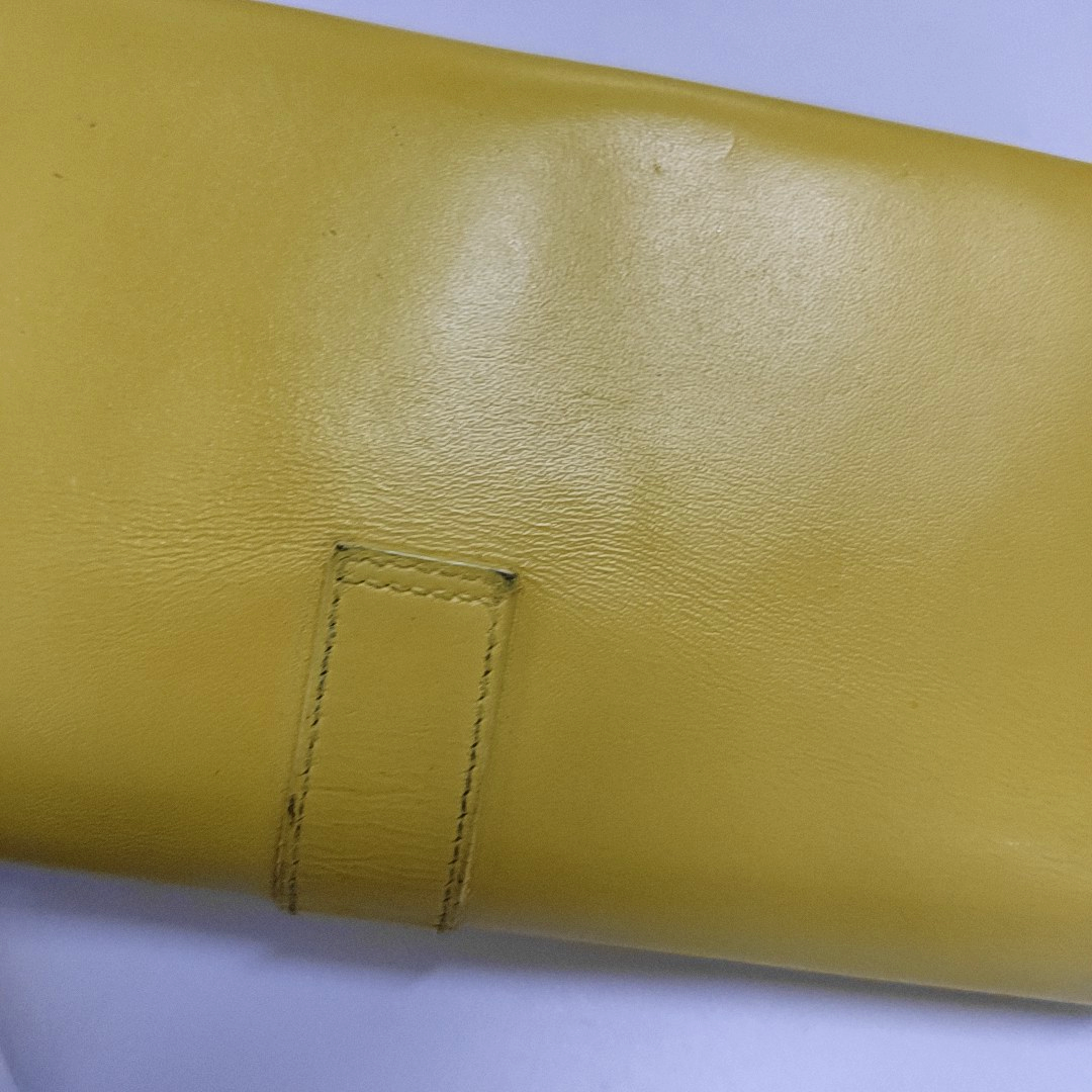 YSL CHYC Y LIGNE Yellow Cowhide Wallet Golden hardware-(SKU)-960428590