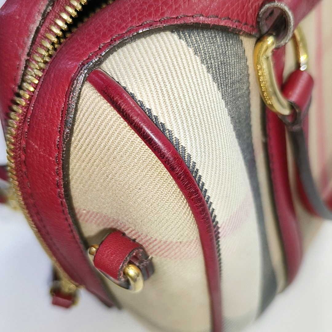 BURBERRY Alchester Brown Canvas Single Shoulder Bag Crossbody Bag Tote Bag Golden hardware Removable shoulder strap-(SKU)-929659819