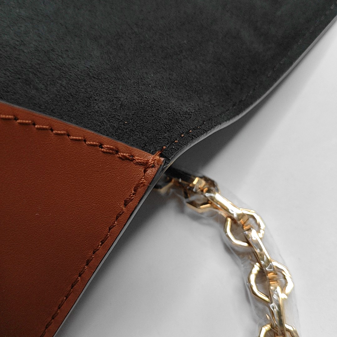 LOUIS VUITTON DAUPHINE Medium Brown Coated Canvas Monogram Daffodil Shoulder Bag with Gold Hardware and 2 Detachable Straps-(SKU)-952739187