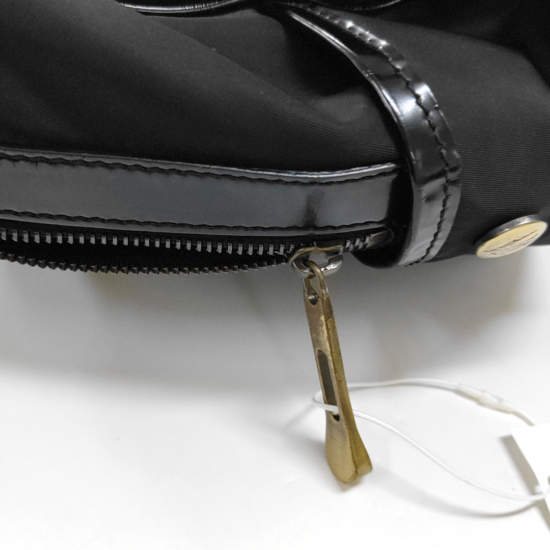 BURBERRY Tote bag Black Nylon Stud Handbag Golden hardware-(SKU)-960194301