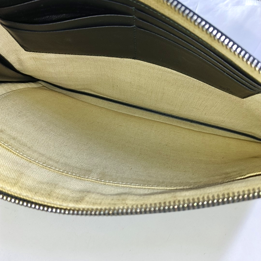 GUCCI GG Supreme Brown Coated Canvas Monogram Printed Clutch Silver Hardware-(SKU)-958361759
