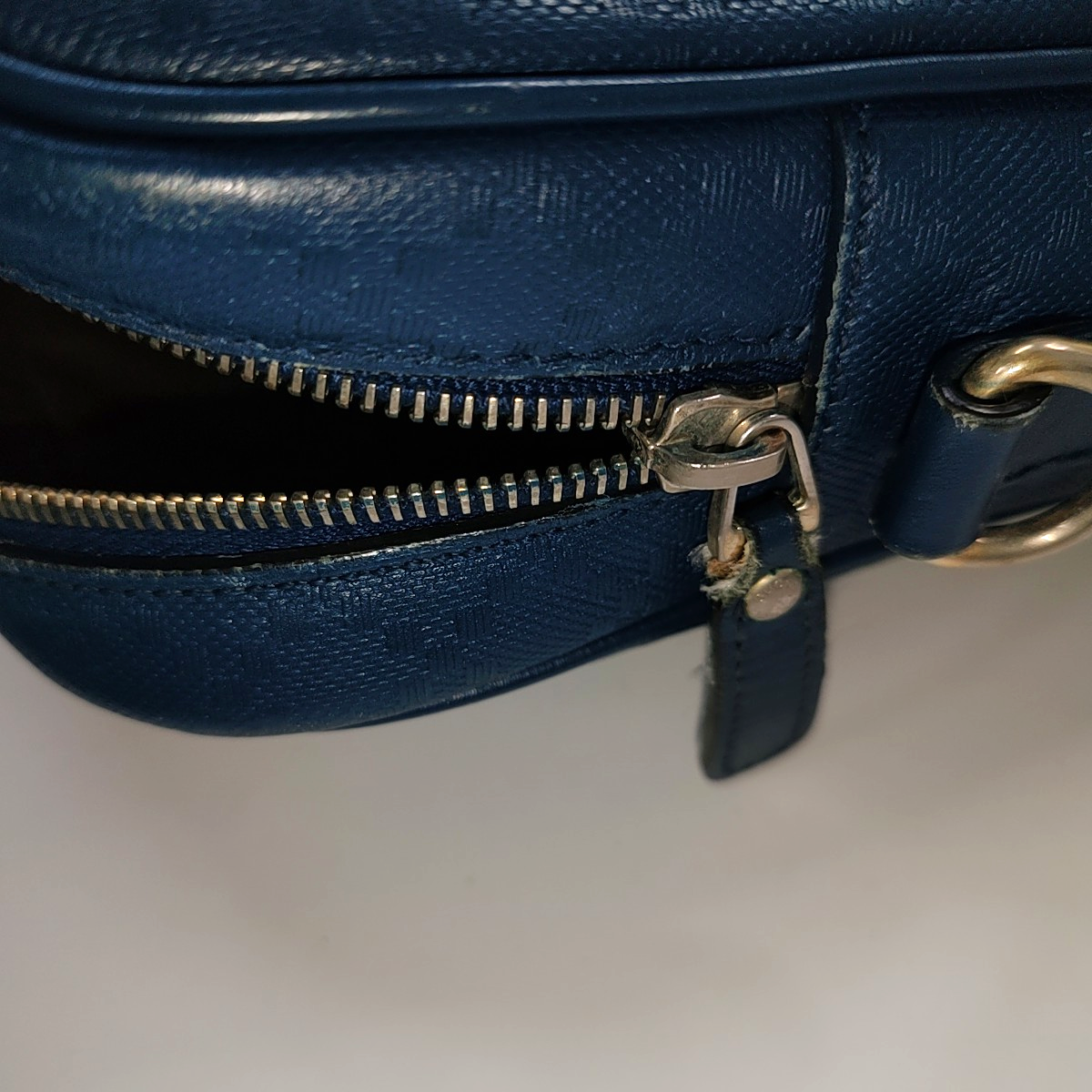 GUCCI Blue cowhide single shoulder bag Golden hardware Removable shoulder strap-(SKU)-941163649