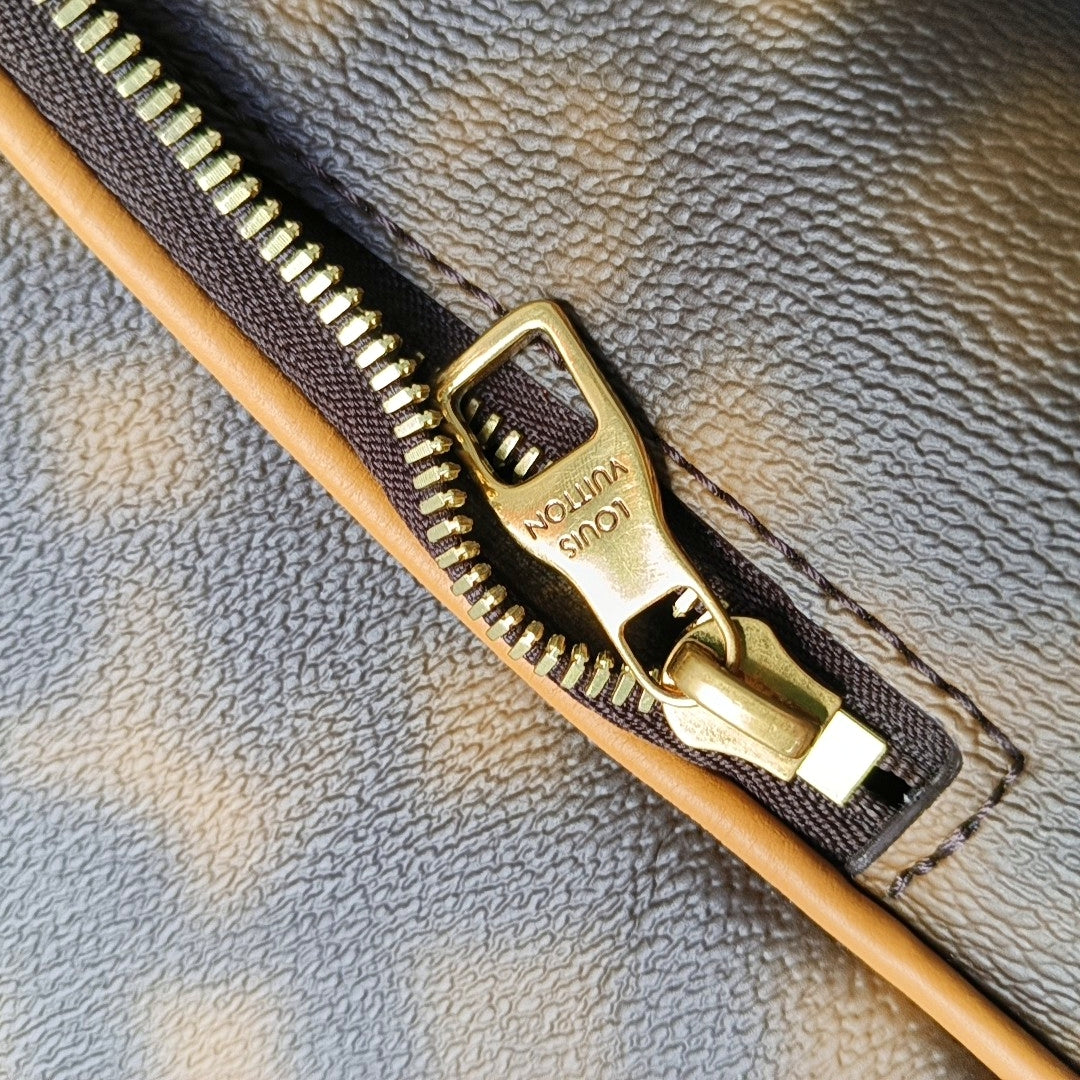 LOUIS VUITTON EXCURSION Brown Coated Canvas Monogram Backpack with Gold Hardware-(SKU)-968153919