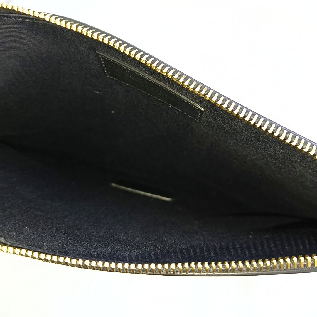 YSL Large size Black Cowhide Clutch Golden hardware-(SKU)-947735659