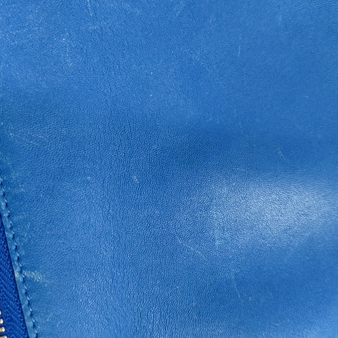 CELINE TRIO Small size Blue Lamb Leather Single Shoulder Bag Crossbody Bag Silver Hardware-(SKU)-956504189