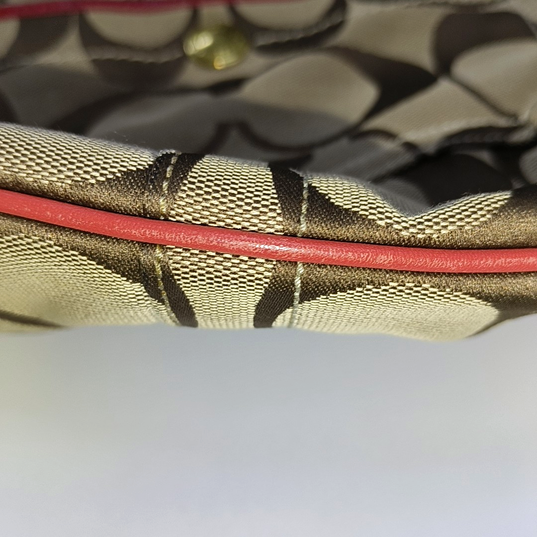 COACH Khaki canvas monogram crossbody bag, handbag Golden hardware-(SKU)-933082585