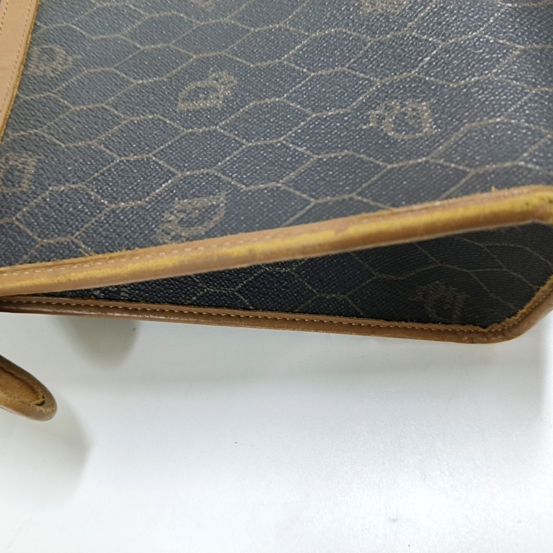 DIOR Black Coated Canvas Printed Handbag Golden hardware-(SKU)-957963351