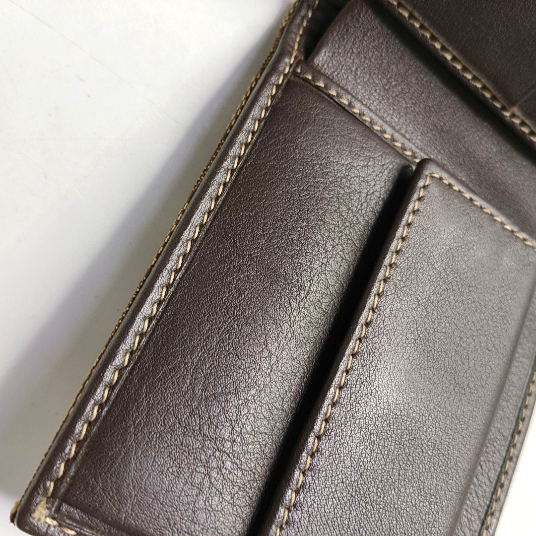 GUCCI Brown Canvas Monogrammed Wallet Golden hardware-(SKU)-953543328