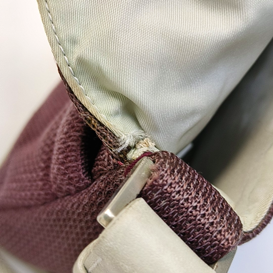 PRADA Purple Fabric Single Shoulder Bag Silver Hardware Removable shoulder strap-(SKU)-950006519