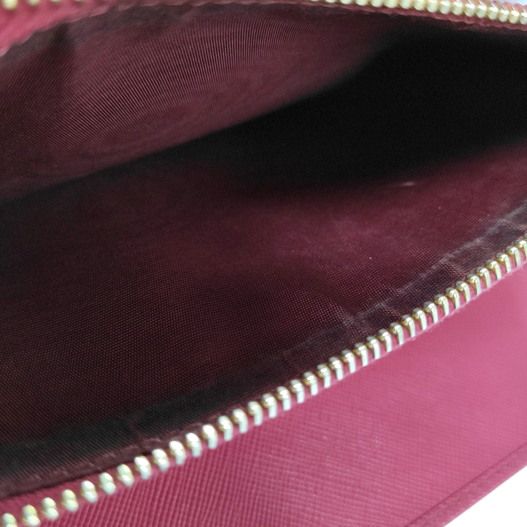 PRADA Fuchsia leather cross-grain clutch Golden hardware-(SKU)-14366482