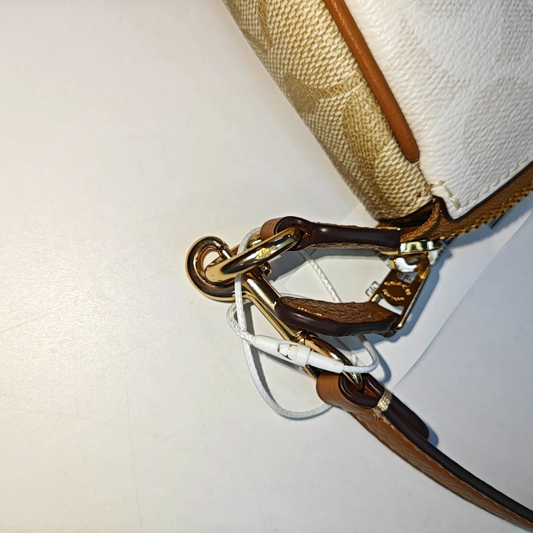 COACH NOLITA Beige Coated Canvas Monogrammed Tote Bag Golden hardware-(SKU)-937779103