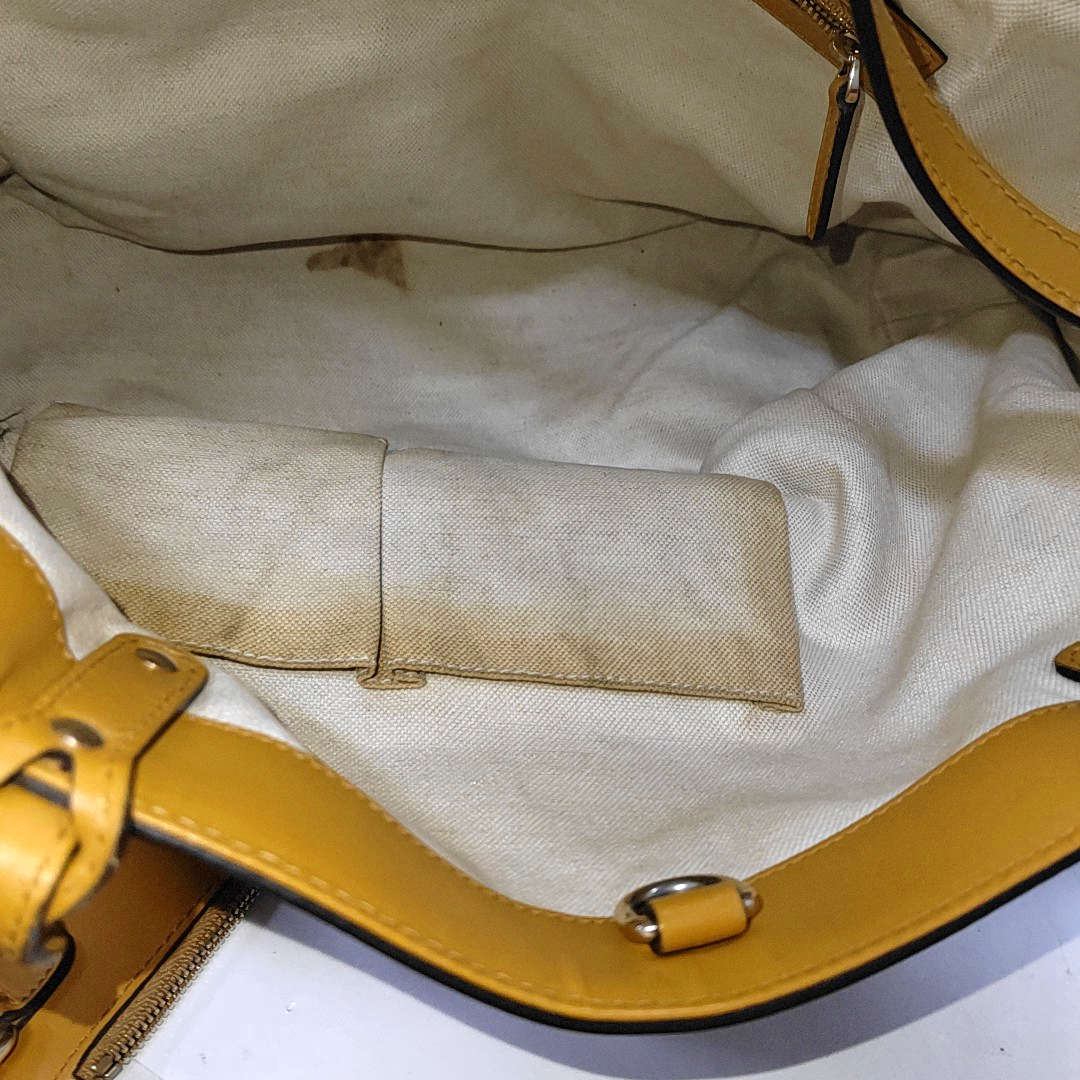 GUCCI Tote bag Yellow Calfskin Monogrammed Quilted Single Shoulder Bag, Handbag Golden hardware Sub-bag-(SKU)-14459801