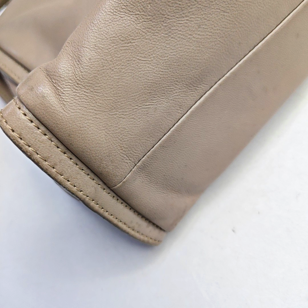 LOEWE Khaki Leather Single Shoulder Bag Tote Bag Golden hardware-(SKU)-958988602
