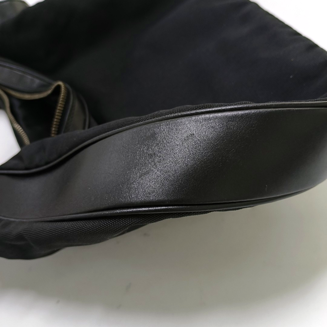 GUCCI Creole Black Canvas Single Shoulder Bag Tote Ruthenium color hardware-(SKU)-945095725