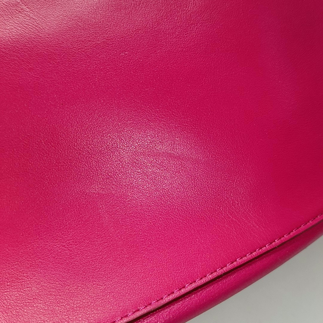 COACH Colette Fuchsia Leather Shoulder Tote Crossbody Bag Golden hardware Removable shoulder strap-(SKU)-931965984